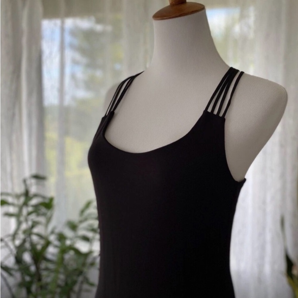 EUC Nicole Miller Black strappy Maxi Dress - Picture 2 of 7